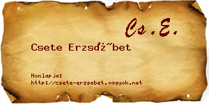 Csete Erzsébet névjegykártya