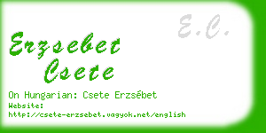 erzsebet csete business card